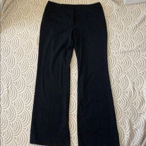 Wide leg curvy fit black casual dress pants